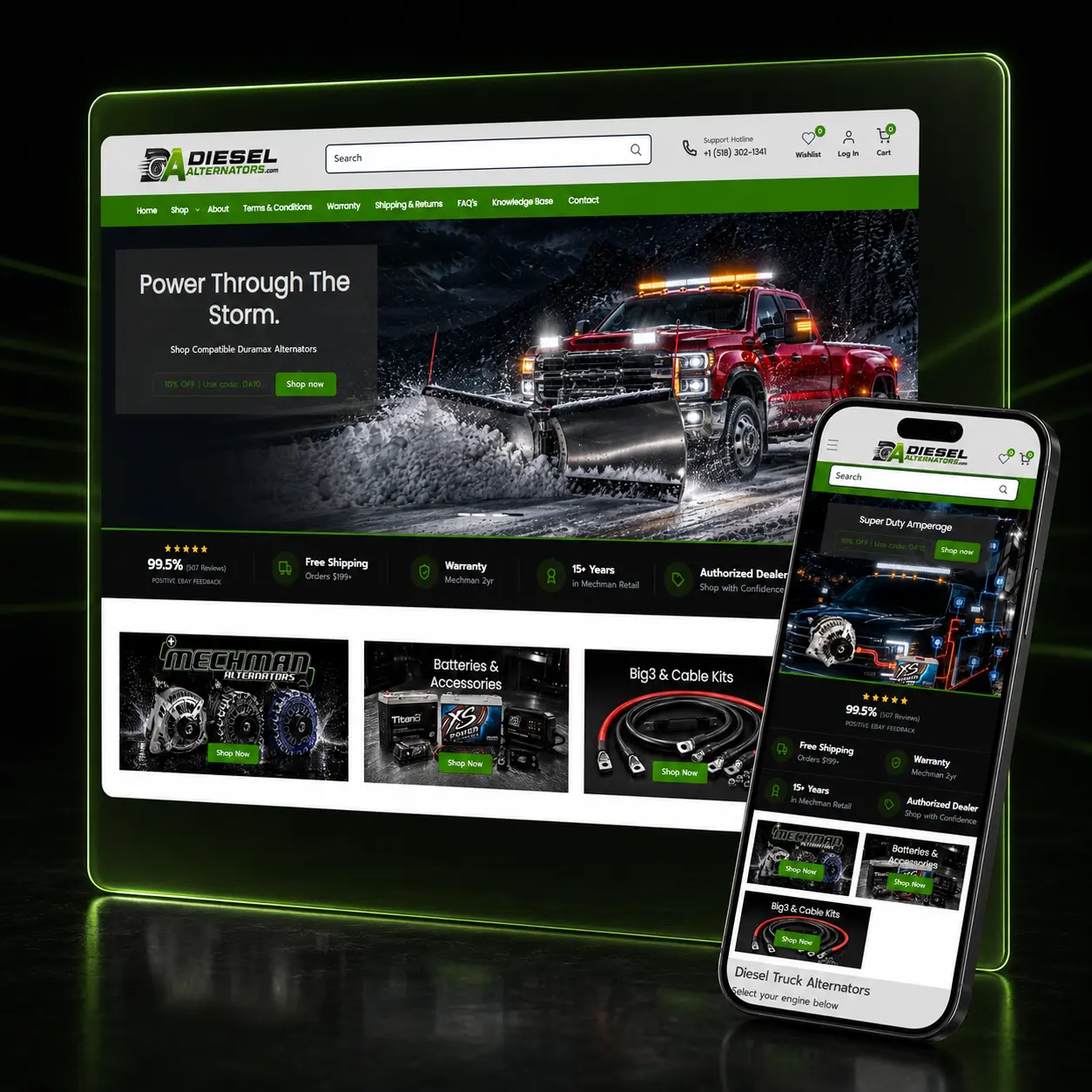 Diesel Alternators — responsive ecommerce work