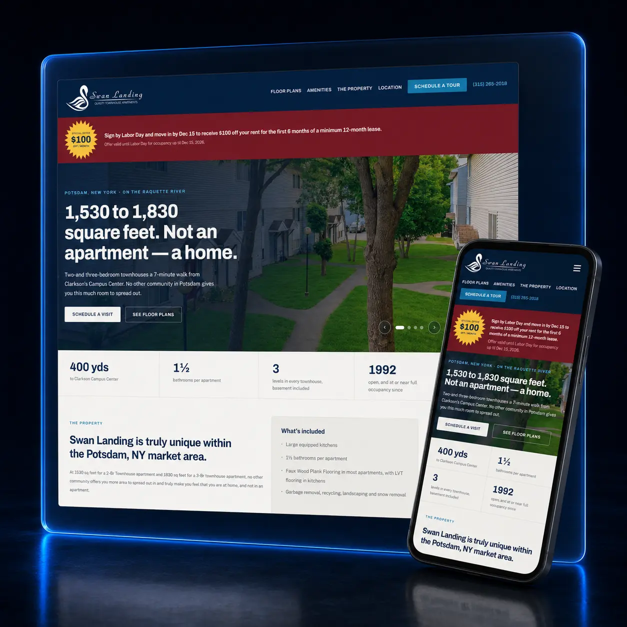Swan Landing — responsive ecommerce work