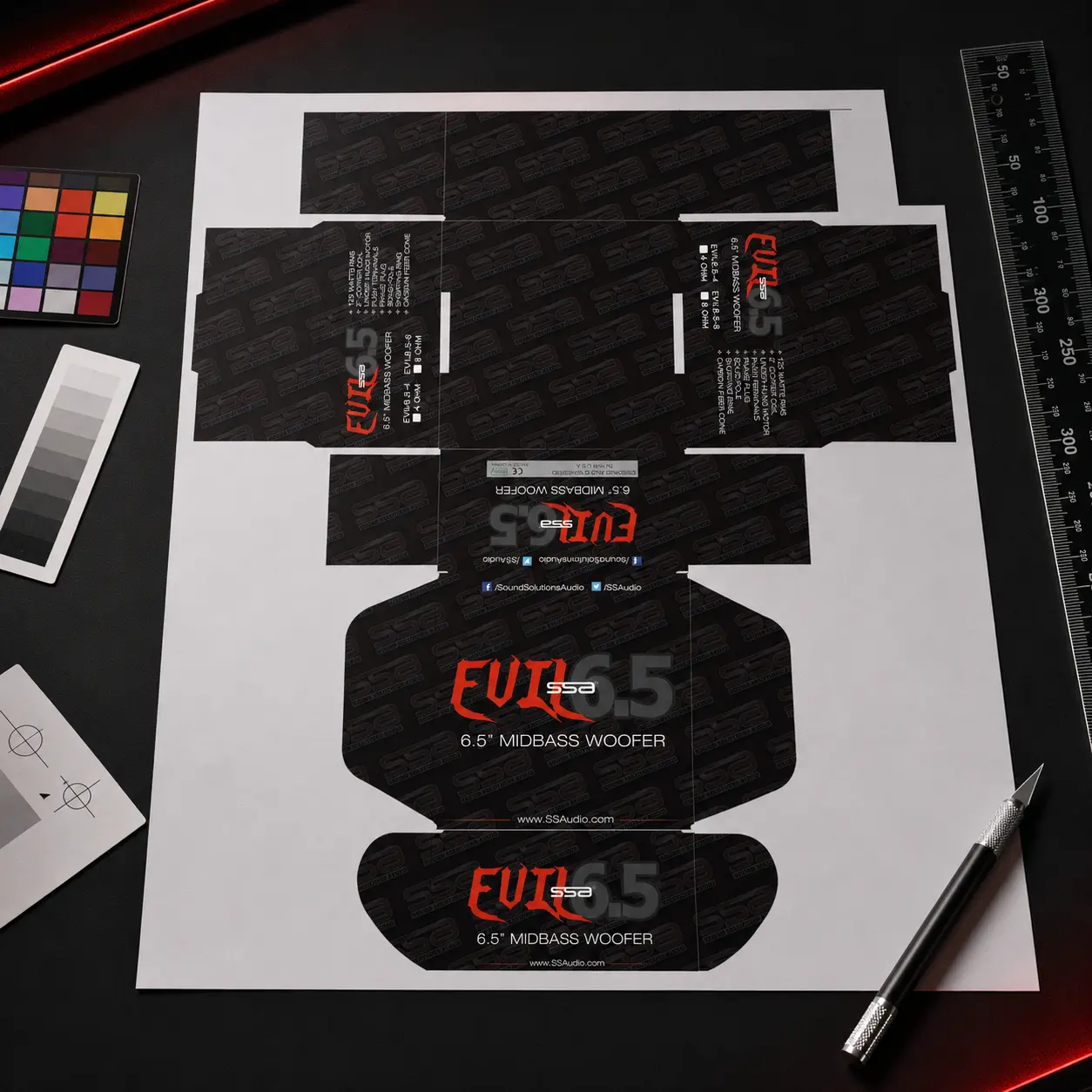 Ssa Dieline — packaging and physical brand work