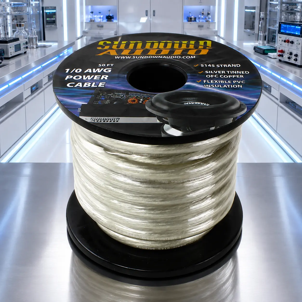 Sundown Clear Wire — packaging and physical brand work
