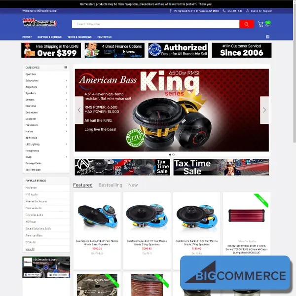 1800woofers — website design work