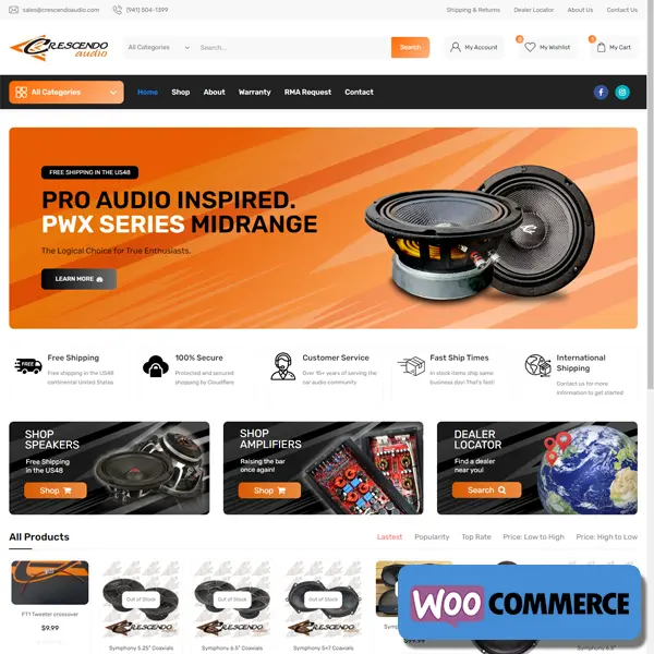 Crescendo — website design work