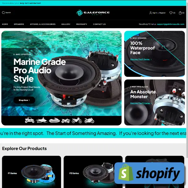 Galeforce — website design work