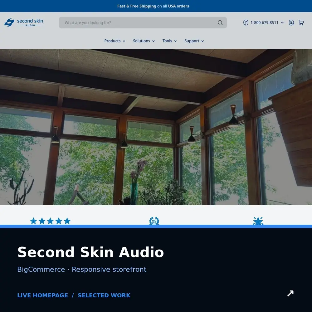 Second Skin — website design work